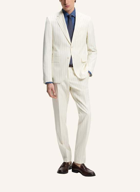 BOSS Anzug H-HUGE-2PCS-263 Slim Fit WEISS