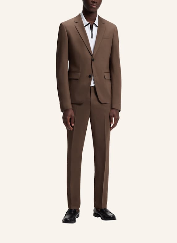 HUGO Anzug HENRY-GETLIN Extra Slim Fit BRAUN