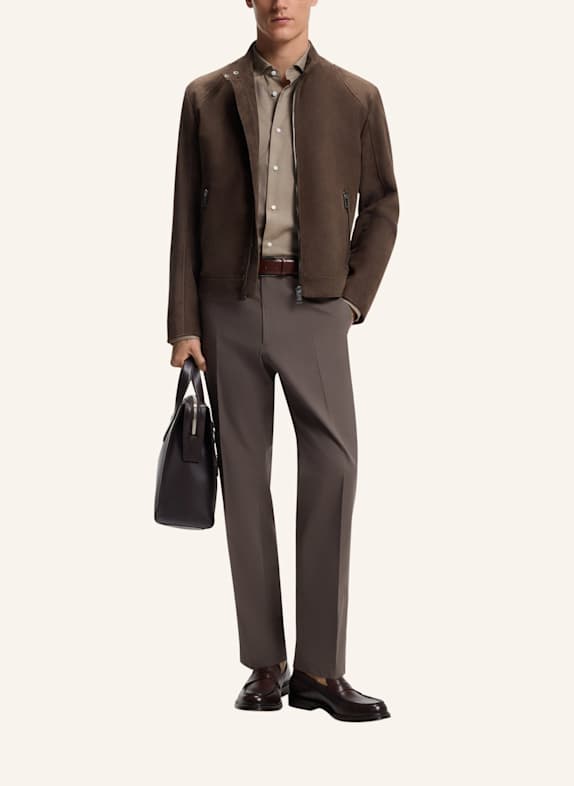 BOSS Hemd L-JOSH-SPREAD-C1-243 Regular Fit BRAUN