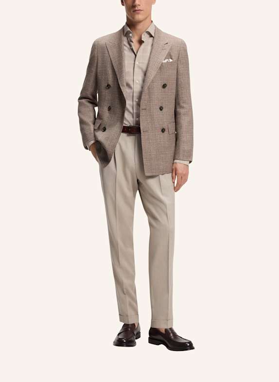 BOSS Hemd L-HAYS-SPREADW-C-252 Slim Fit BEIGE