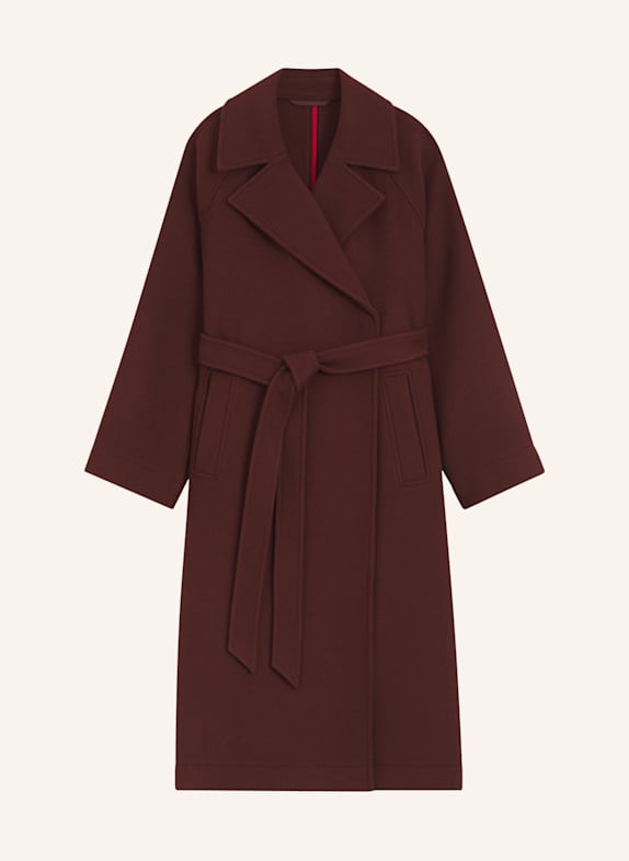 HUGO Klassischer Mantel MAKIRA-1 Oversize Fit BRAUN