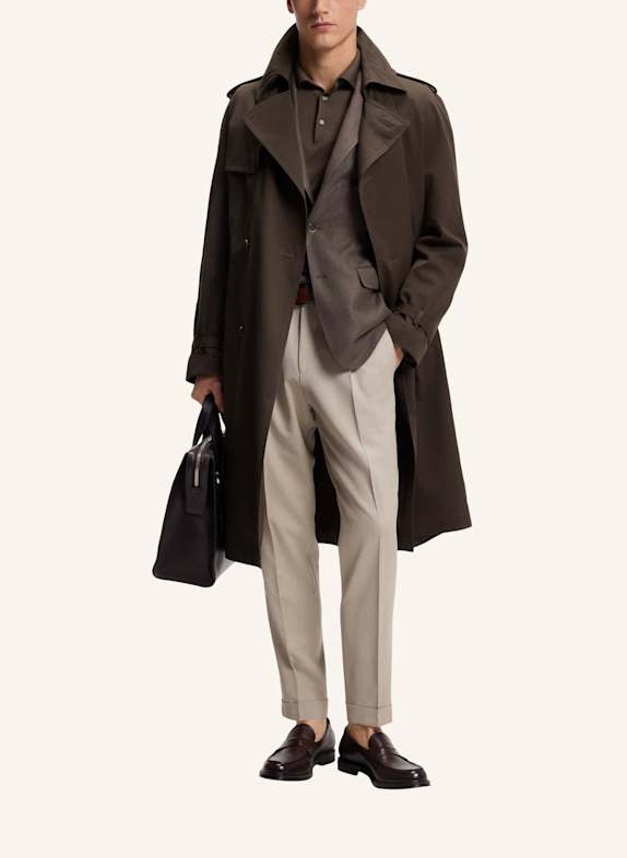 BOSS Trenchcoat L-COOK-TRENCH-263 Regular Fit BRAUN