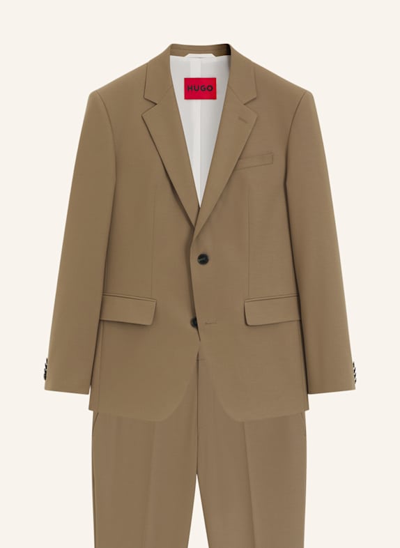 HUGO Business Anzug HENRY-GETLIN253X Slim Fit BEIGE