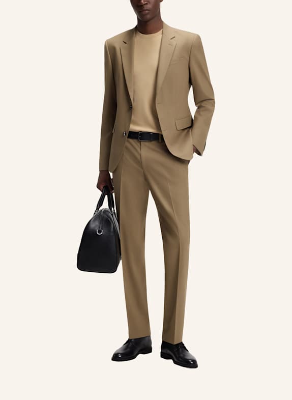 HUGO Anzug HENRY-GETLIN253X Slim Fit BEIGE
