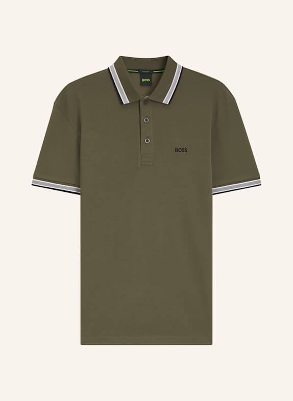 BOSS Piqué-Poloshirt PADDY CURVED Regular Fit GRÜN
