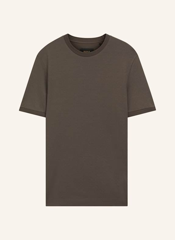 BOSS T-Shirt L-TESAR 141 Regular Fit BRAUN