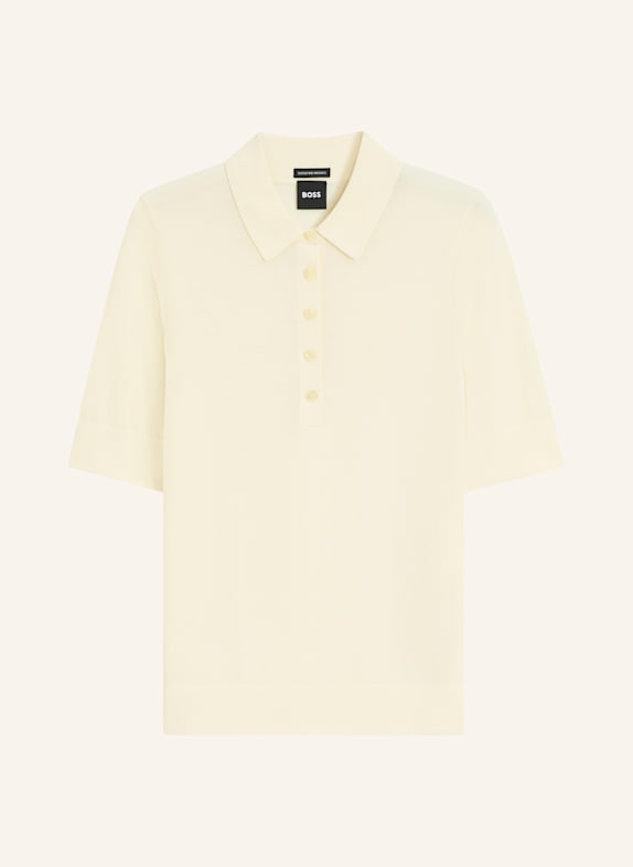 BOSS Poloshirt FIDENKA aus Merinowolle BEIGE