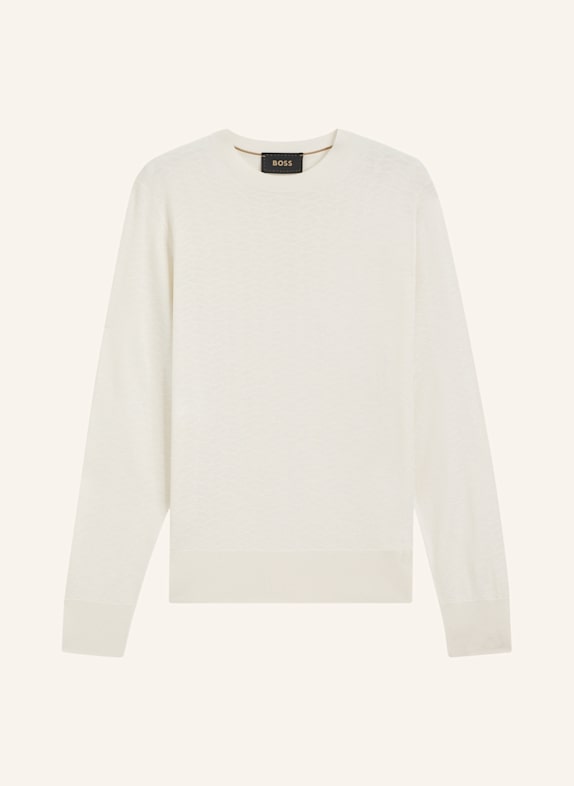 BOSS Pullover L-LAGHETTO Regular Fit WEISS