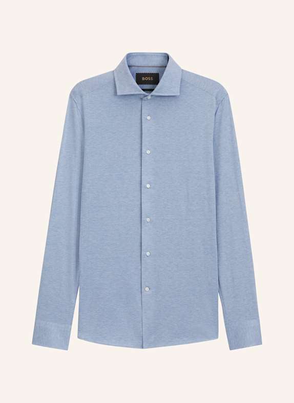 BOSS Business Hemd L-HAYS-SPREAD-C1-243 Slim Fit BLAU