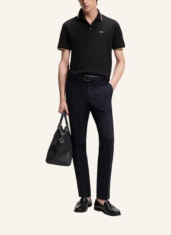 BOSS Piqué-Poloshirt PARLAY SCHWARZ
