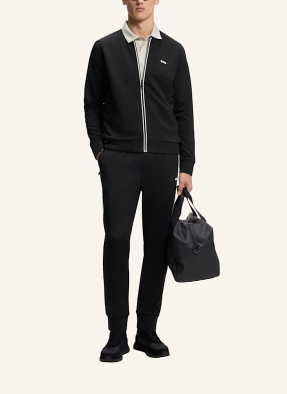 BOSS Sweatshirt SW_NETWORK JQ FZ Relaxed Fit SCHWARZ