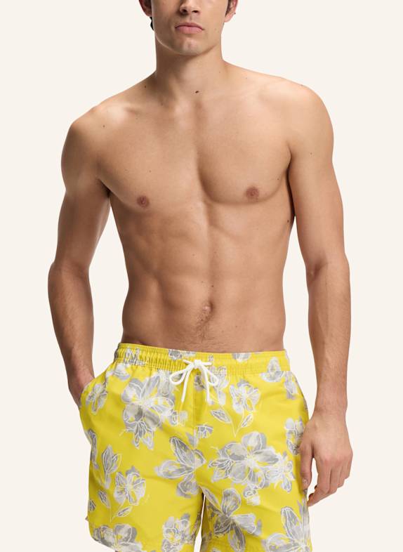 BOSS Badeshorts DISCUS GELB