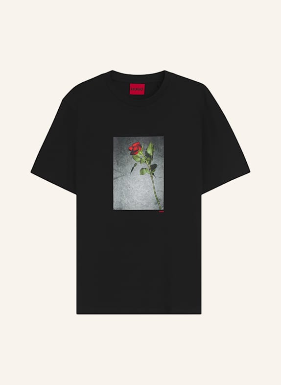 HUGO T-Shirt DUROSE Regular Fit SCHWARZ