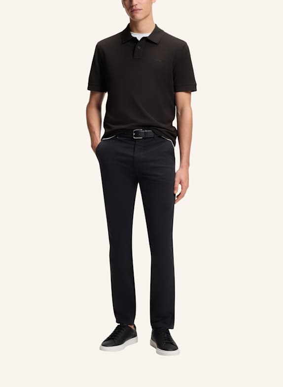 BOSS Piqué-Poloshirt PRIME SCHWARZ