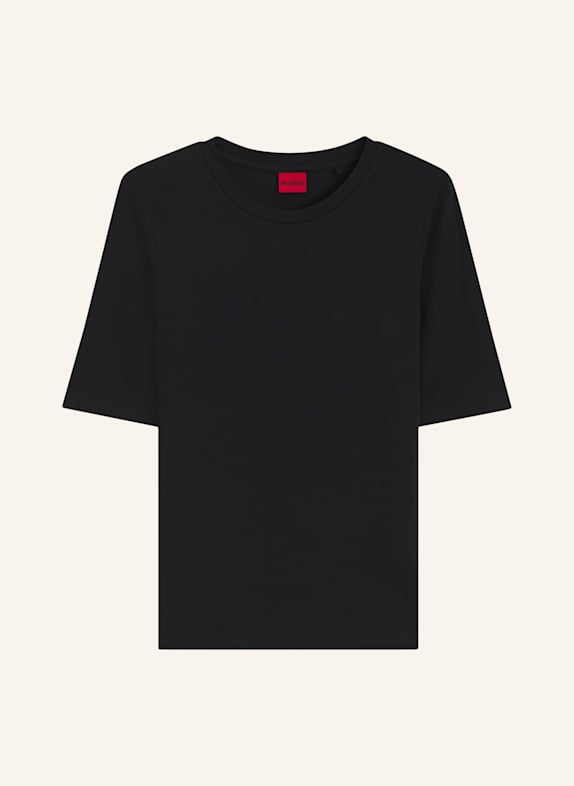 HUGO T-Shirt DARNELIA Slim Fit SCHWARZ