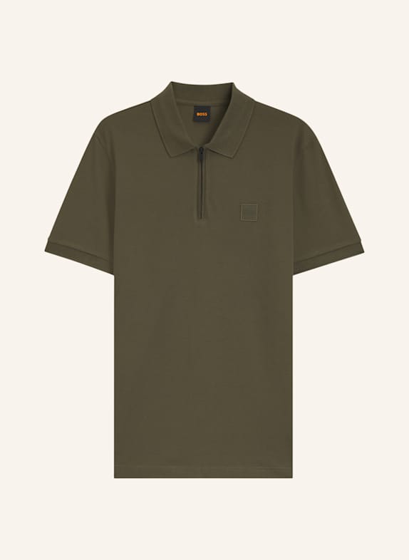 BOSS Piqué-Poloshirt PASSERZIP GRÜN