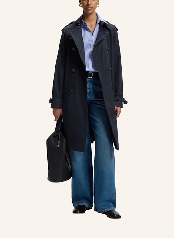 BOSS Klassischer Mantel CAOMY Regular Fit DUNKELBLAU