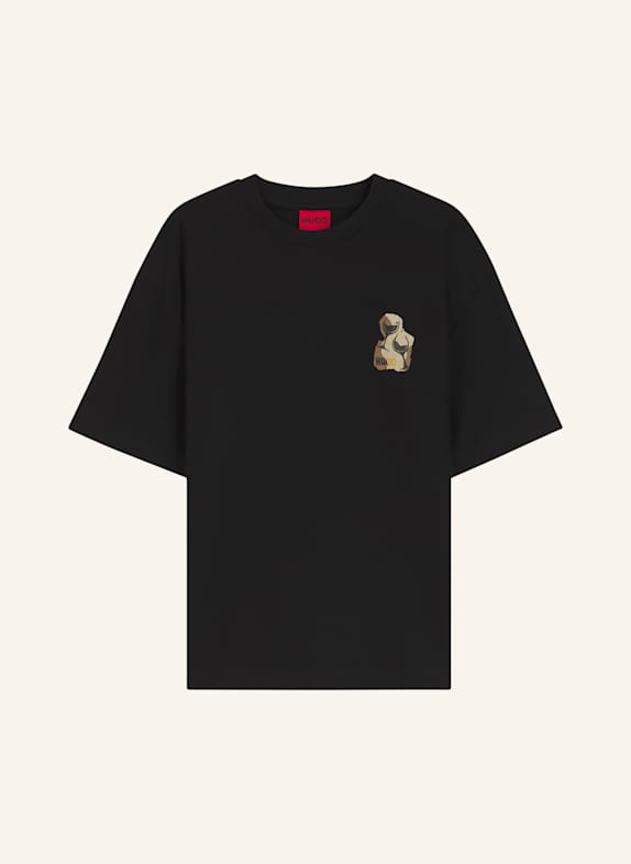 HUGO T-Shirt DETZI Relaxed Fit SCHWARZ