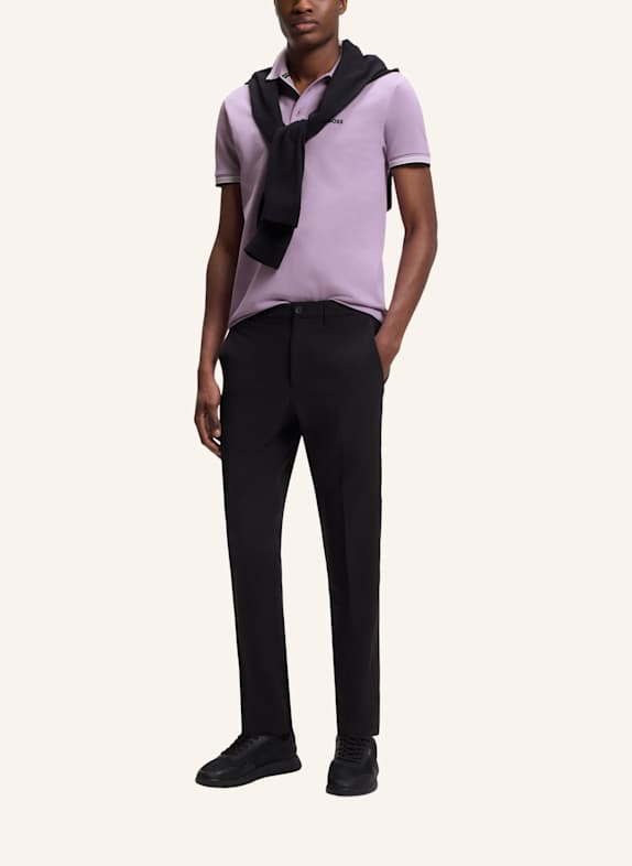 BOSS Piqué-Poloshirt PADDY CURVED Regular Fit HELLLILA