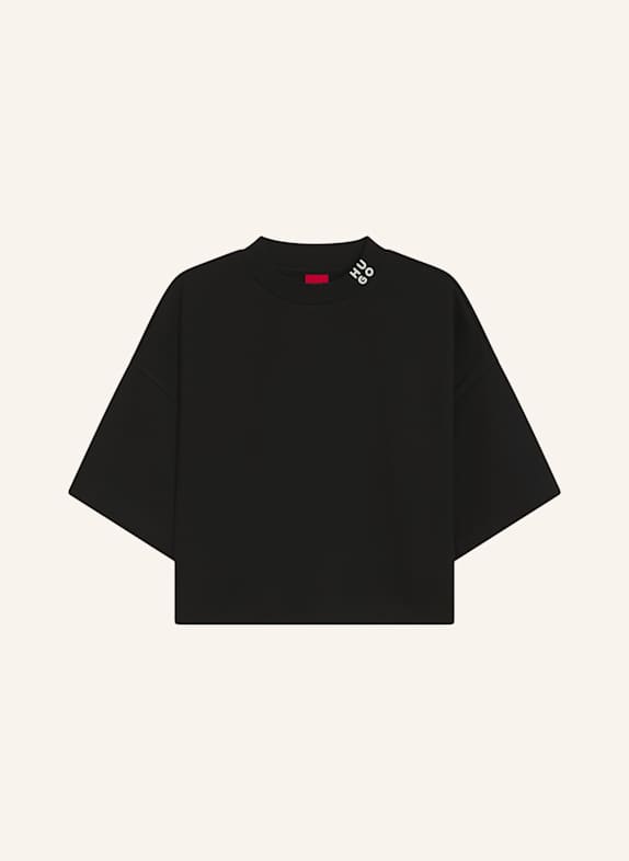 HUGO T-Shirt DAMELODY Relaxed Fit SCHWARZ