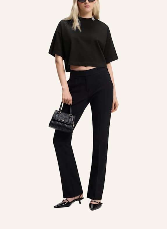 HUGO T-Shirts DAMELODY Relaxed Fit SCHWARZ