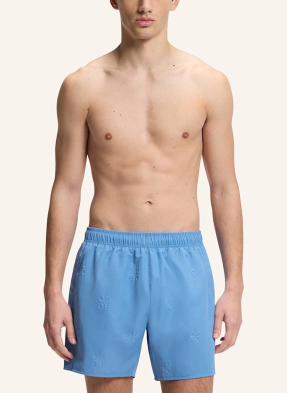 HUGO Badeshorts TONAL_LOGO BLAU