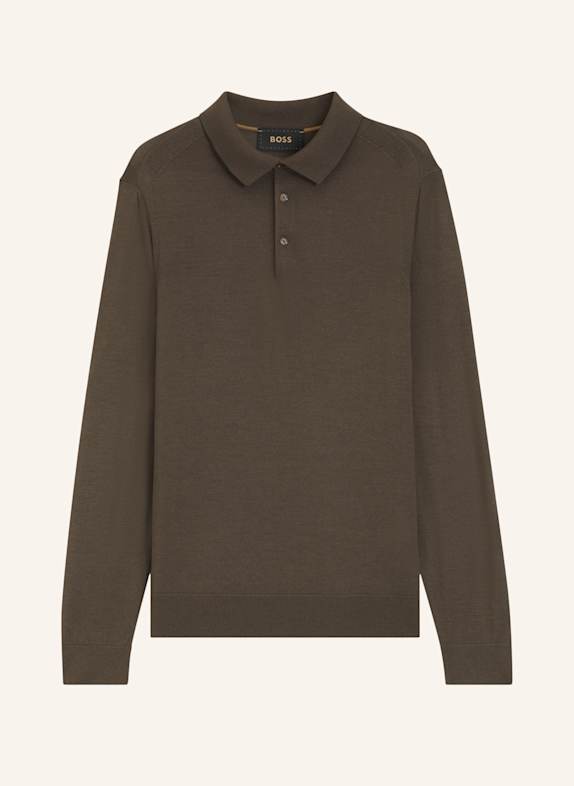 BOSS Pullover L-OVIO Regular Fit BRAUN