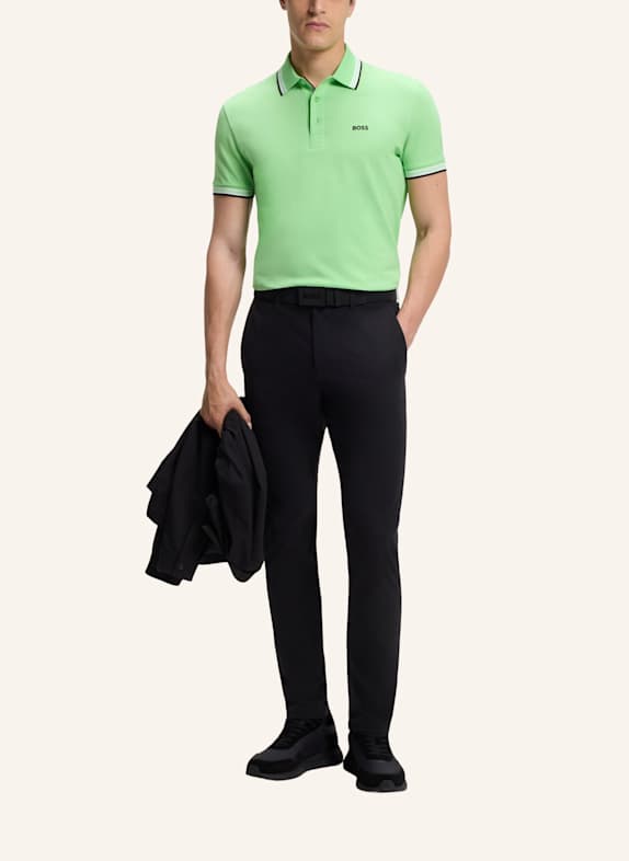 BOSS Piqué-Poloshirt PADDY CURVED Regular Fit GRÜN