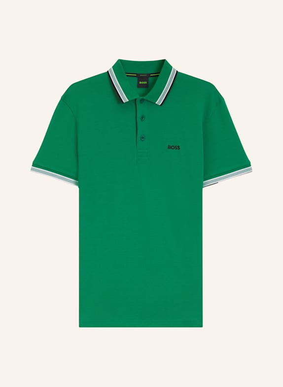 BOSS Piqué-Poloshirt PADDY CURVED Regular Fit GRÜN