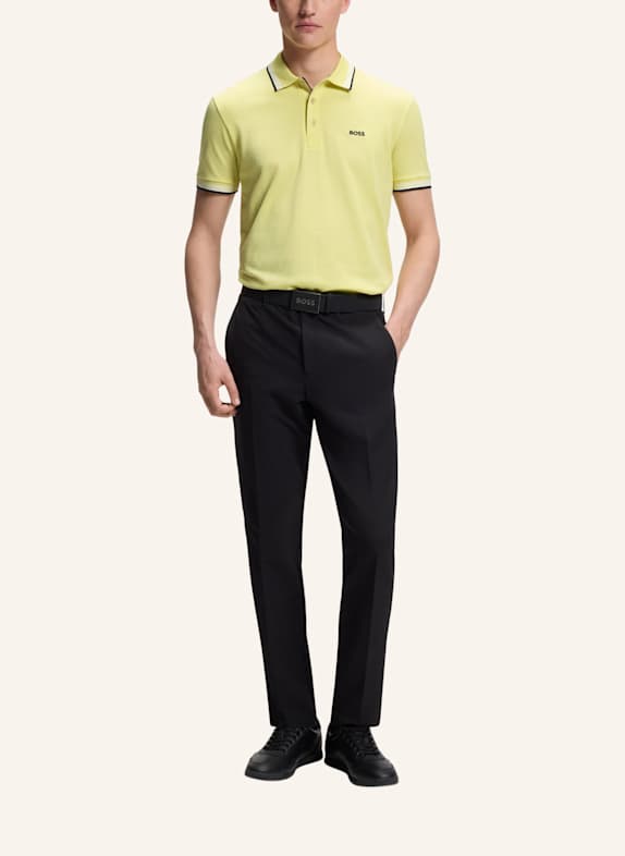 BOSS Piqué-Poloshirt PADDY CURVED Regular Fit GELB