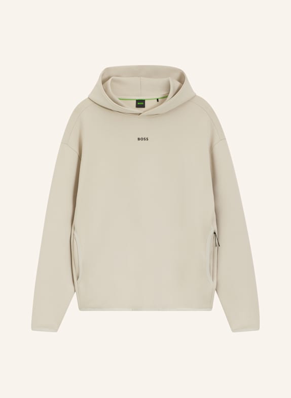BOSS Sweatshirt SW_GLOBE HOOD Relaxed Fit BEIGE