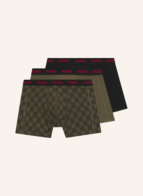 HUGO Boxershort BOXERBR TRPLT DESIGN GRÜN