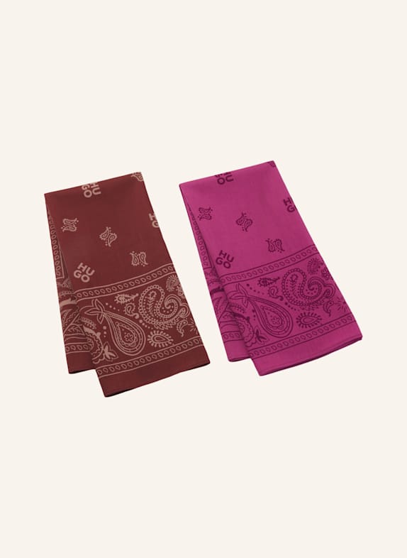 HUGO Gewebter Schal 2BANDANA_PACK_W BRAUN