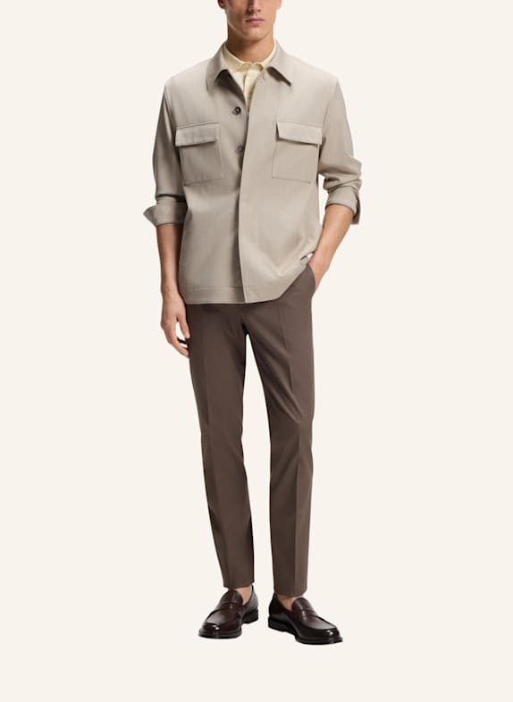 BOSS Sakko L-CORVIN-2FP-263 Relaxed Fit BEIGE