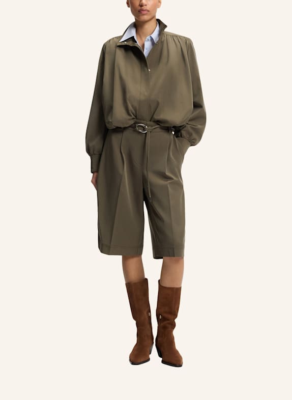 BOSS Casual Trousers C_TALARINA3 Relaxed Fit GRÜN