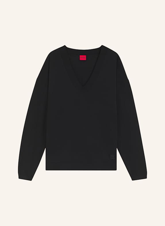 HUGO Pullover SESSARINA Relaxed Fit SCHWARZ