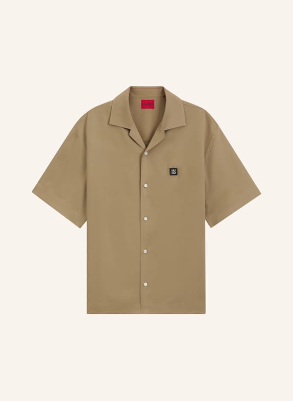 HUGO Shirt ESPINO Oversize Fit BEIGE