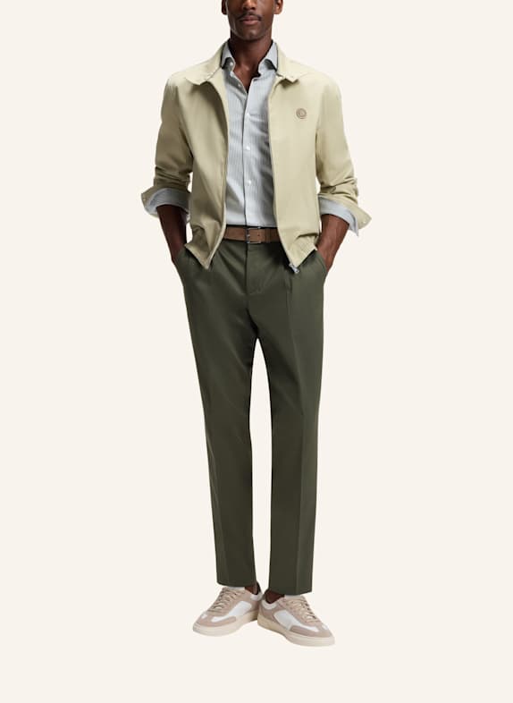 BOSS Anzughose H-PERIN-PL-DTL-263 Tapered Fit GRÜN