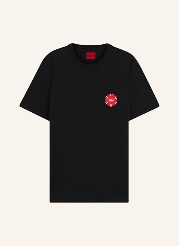 HUGO T-Shirt DATRIL Regular Fit SCHWARZ