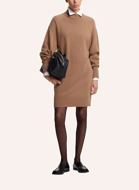 HUGO Knitted Dresses SORELLENY Oversize Fit BRAUN