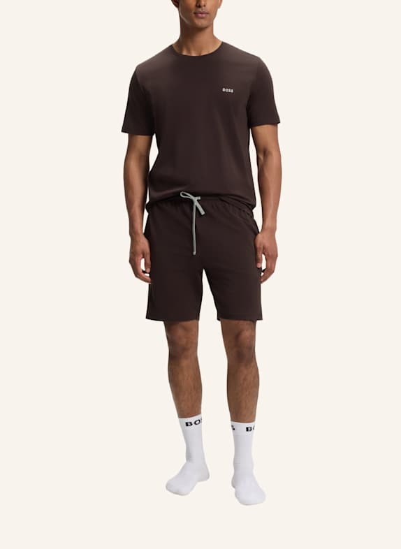 BOSS Loungewear Unterteil MIX&MATCH SHORT CW DUNKELBRAUN