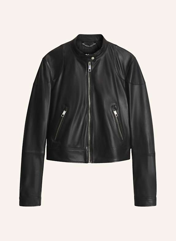 BOSS Leather SATERA Regular Fit SCHWARZ