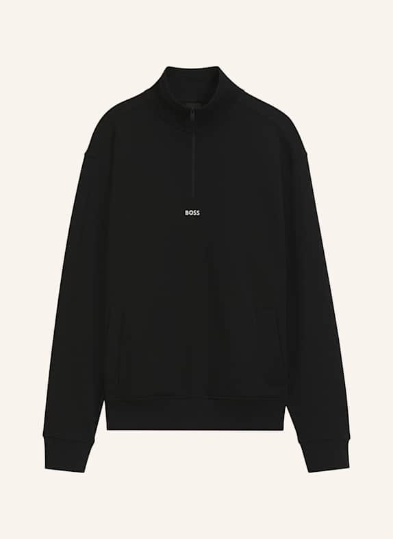 BOSS Sweatshirt ZE_SMALLZIP Relaxed Fit SCHWARZ