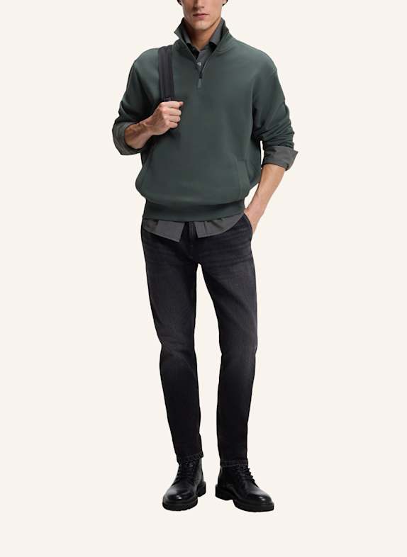 BOSS Sweatshirt ZE_SMALLZIP Relaxed Fit GRÜN