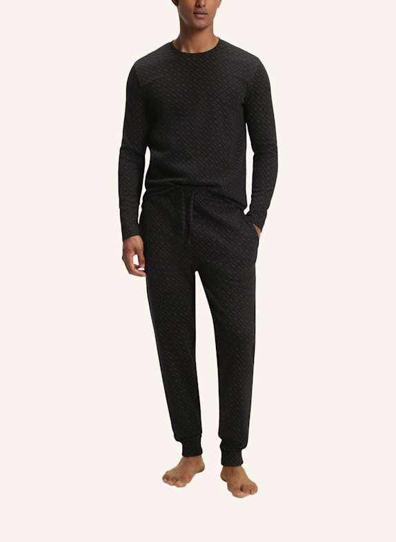 BOSS Pyjama-Oberteil WAFFLEAOP LS-SHIRT Regular Fit SCHWARZ