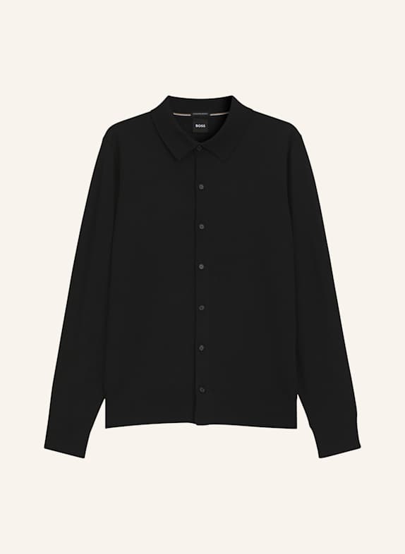 BOSS Strickjacke H-HELBERT Regular Fit SCHWARZ