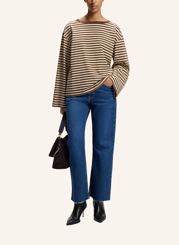 BOSS Top C_EWA_STRIPE Relaxed Fit WEISS