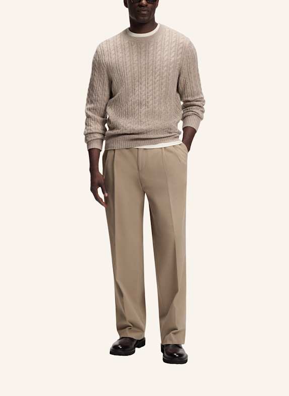BOSS Anzughose C-PAT-DPL-263 Relaxed Fit BRAUN
