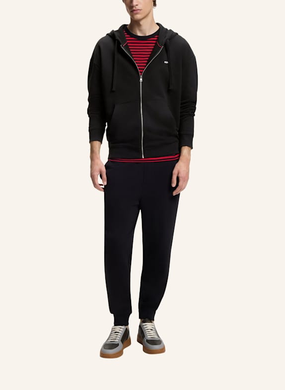 HUGO Sweatshirt TRACK_DAPOZIPDAYOTE Relaxed Fit SCHWARZ