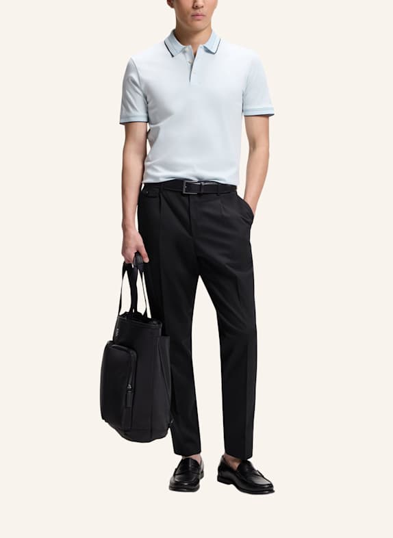 BOSS Businesshose H-PERIN-PL-DTL-263 Tapered Fit DUNKELBLAU